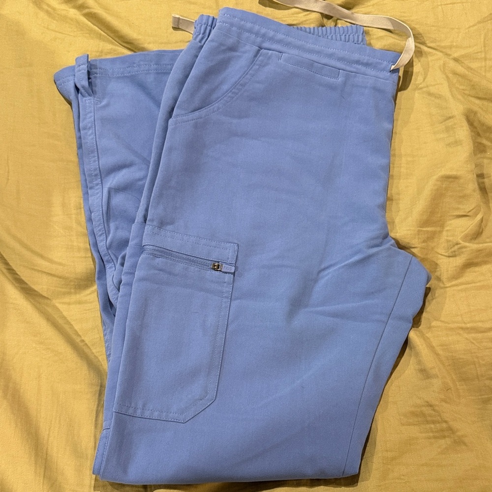 Figs Women's Cargo Pants in Light Blue